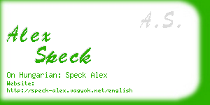 alex speck business card